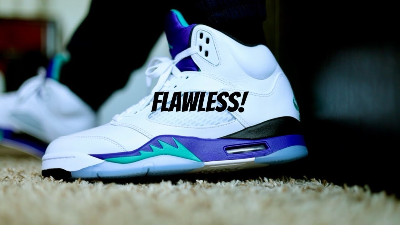 2025 Air Jordan 5 Grape VS 2013 Grape 5 (On Foot) - YouTube