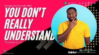 YOU DON'T REALLY UNDERSTAND // Proverbs 2:1-6 | Min. Keith Goosby II | NET Church