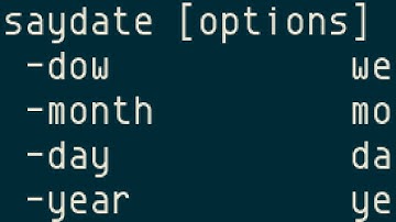 saydate, date, time, and uptime