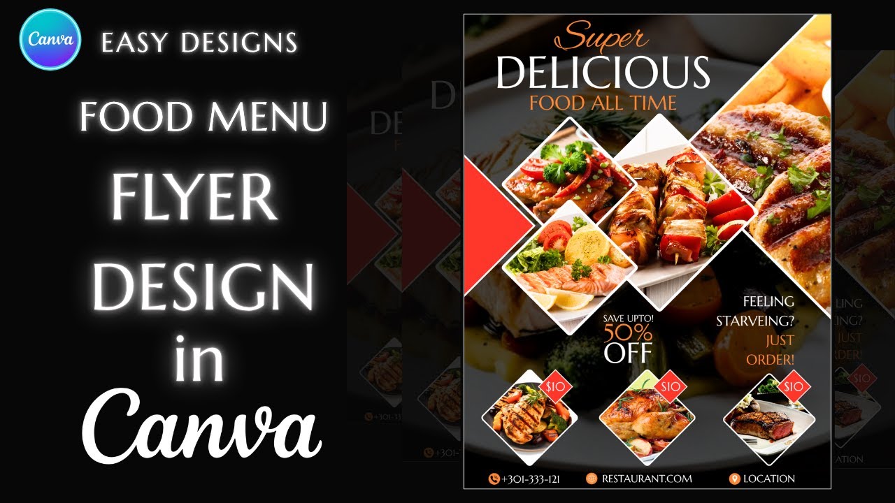 Create a Stunning Restaurant Flyer Design in Canva Tutorial