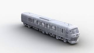 JR Train 0001 3D Model Wire Frame by Tomoplace