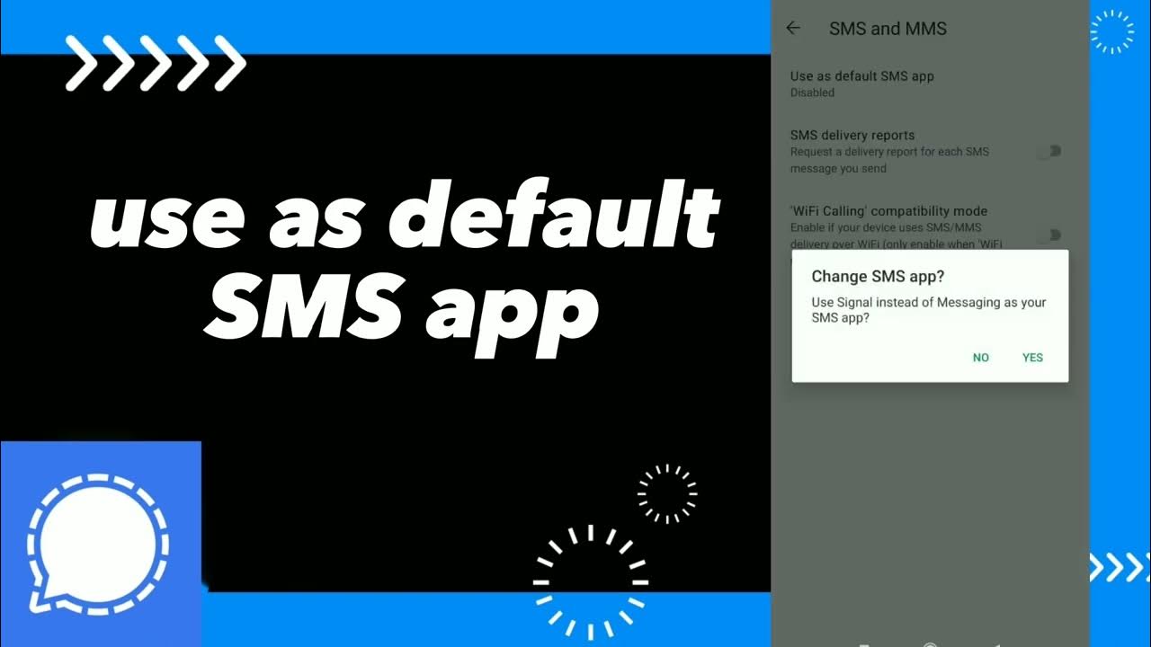 how-to-use-as-default-sms-app-on-signal-app-youtube