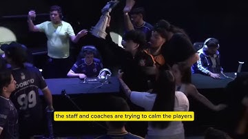 Hesu taunting the opposing team After winning the MPL LATAM SEASON 3 CHAMPIONCHIP FINALS