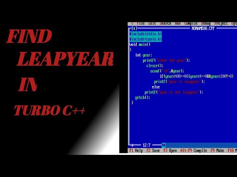 check leapyear or not in c || find leap year in turbo c++