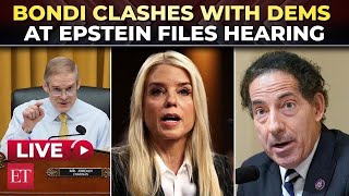 'Left red-faced?' Pam Bondi confronted as Democrats play Trump’s Epstein video in LIVE House hearing