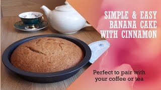 Simple and Easy Banana Cake with cinnamon