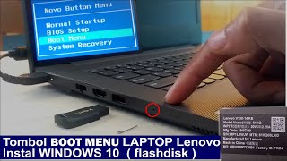 Mencari Tombol Boot Menu Laptop Lenovo V130-14IKB Agar Bisa Instalasi OS Windows 10 dari Flasdisk