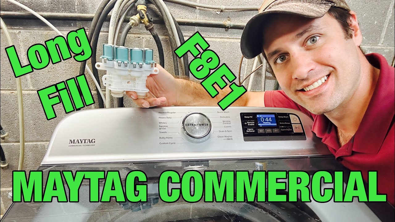 Maytag washer fills and then drains F8E1 MCW7230HW0 bad water