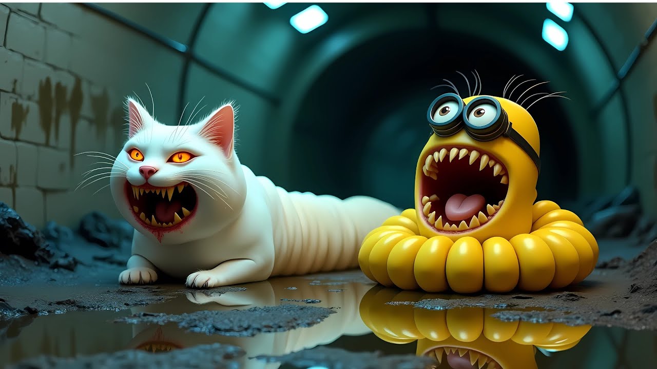 Minion Worm & Kitten Worm - Story of Transformation 🐛 - YouTube