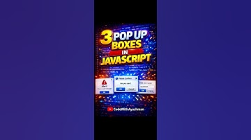 JS Pop-Ups You MUST Know! 😱 #javascript #shorts