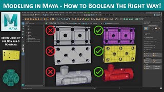 Modeling in Maya - How to Boolean