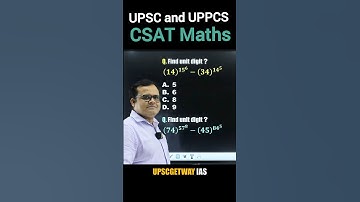 How to find Unit digit ? । CSAT Maths Tricks for UPSC and UPPCS #upsc #csat #maths #shorts