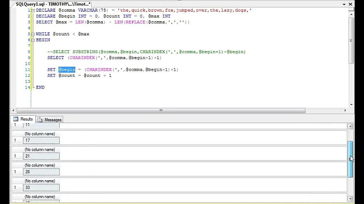 TSQL: How To Split Comma Separated Strings