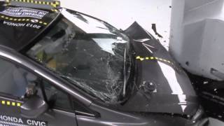 IIHS . 2013 Honda Civic 4-door small overlap crash test / GOOD EVALUATION / IIHS . 2013 Honda Civic 4-door small overlap crash test / GOOD EVALUATION /