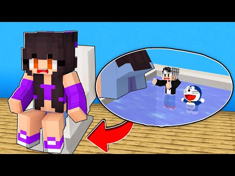 GÖKÇE'yi TUVALETTE GİZLİCE İZLEDİM - Minecraft