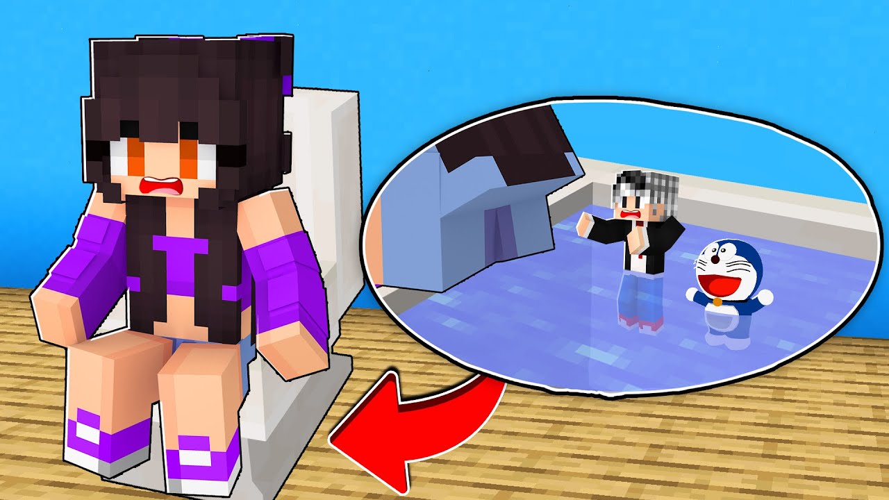 GÖKÇE'yi TUVALETTE GİZLİCE İZLEDİM - Minecraft