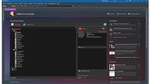 Pascal Project Manger and Editor and Welcome Page PlugIn