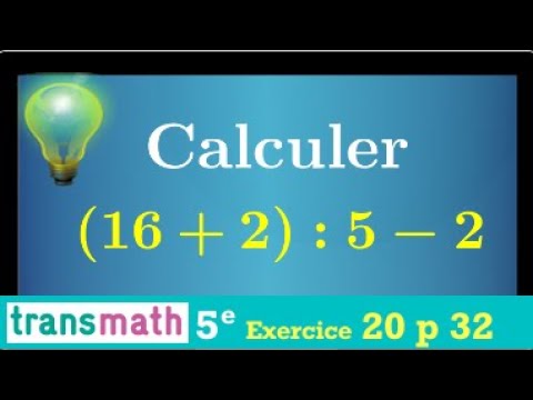 Effectuer des calculs avec priorit  Calculer 1625 2  Cinquime Transmath nombres dcimaux