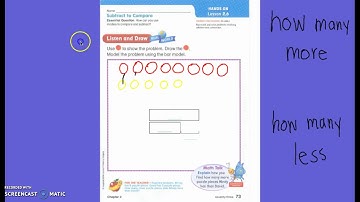 First Grade Math Lesson 2.6 Subtract to Compare