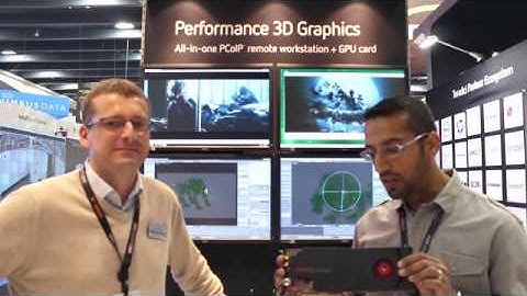 Vmworld 2013 Live demo: Teradici PCoIP Remote Workstation Solution feat. AMD Firepro host card