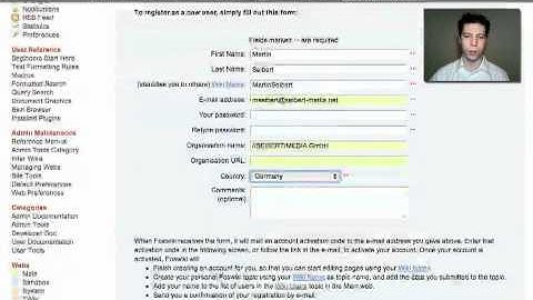 Foswiki Tutorial - How to create a new user