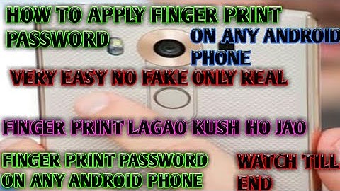 HINDI]How To Get Real FingerPrint Lock On Any Android Phone! 2020 100% Working ||No Root|#ANYTOPICYT