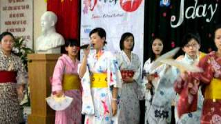 Japanese song and dancing by Vietnamese University students