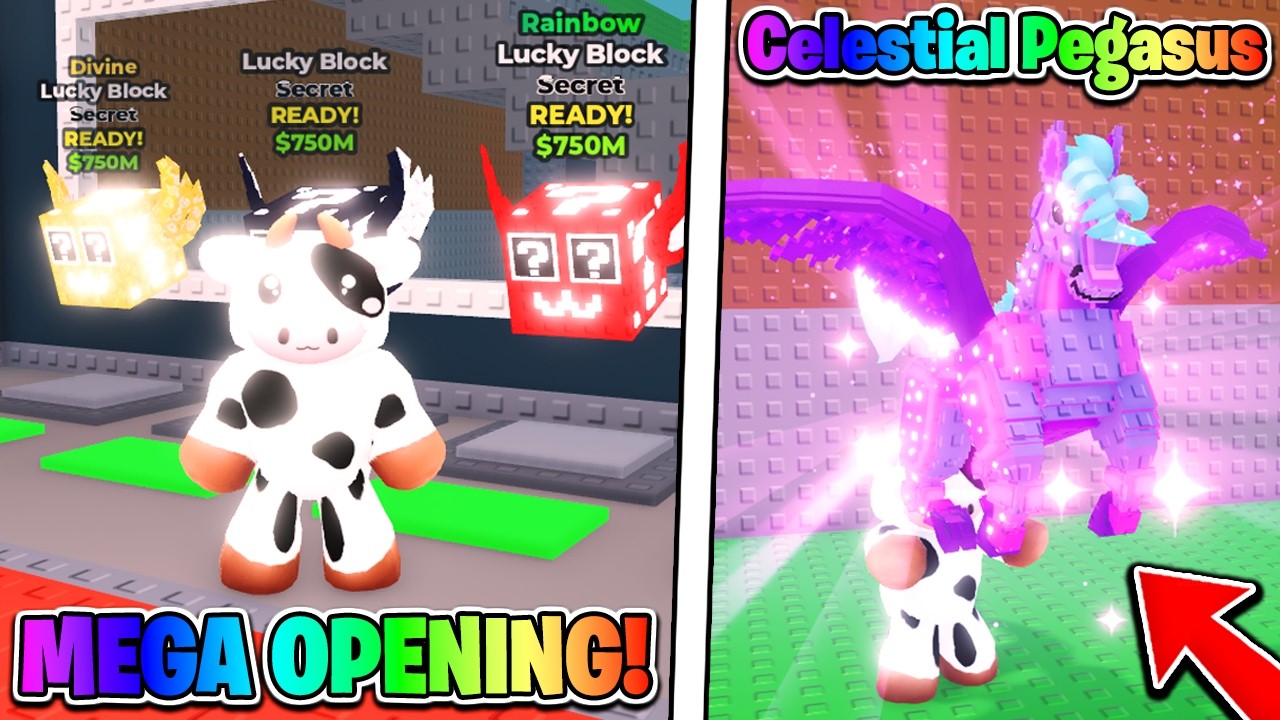 OTWORZYŁEM 100 SECRET LUCKY BLOCK ŻEBY ZDOBYĆ CELESTIAL PEGASUSA W STEAL A BRAINROT! Roblox