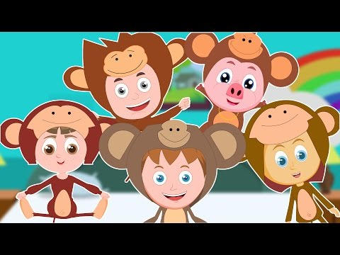 five little monkeys | nursery rhymes | kids songs | baby rhymes