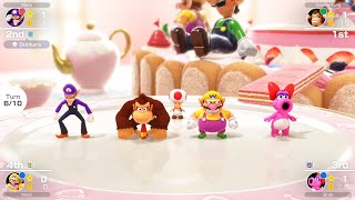 Mario Party Superstars #951 Peach's Birthday Cake Waluigi vs Wario vs Birdo vs Donkey Kong