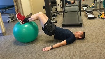Physical Therapy - Bridges and Hamstring Curls on a Stability Ball