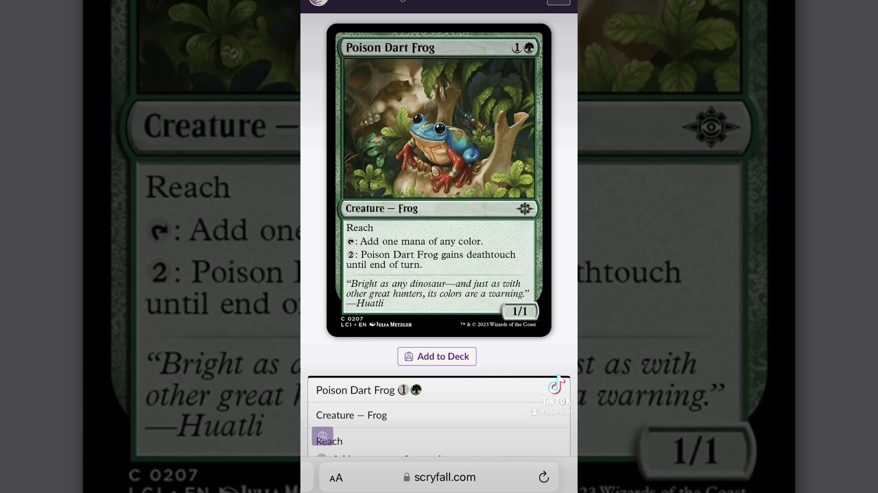 Poison Dart Frog. #magicthegathering #mtg #edh #mtgcommander #mtgcommunity - YouTube Poison Dart Frog. #magicthegathering #mtg #edh #mtgcommander #mtgcommunity - YouTube