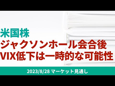 【米国株】ジャクソンホール会合後のVIX低下は一時的になる可能性【8/28 マーケット見通し】