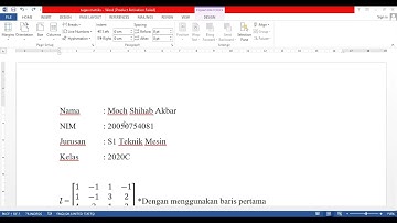 Matrik Ordo 4x4 dengan Metode ekspansi laplace