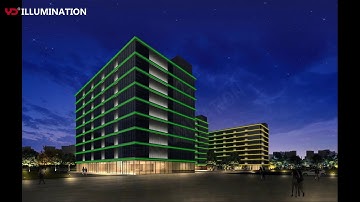 Fantastic LED Architecture Facade Lighting Design Made By DMX512 Smart Control LED Pixel Lights