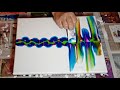 RIPPLE SWIPE Leftover Paint - Acrylic Pouring Techniques - Fluid Art