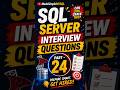 SQL Server Interview Questions | #sql #job #learnsql | Made Simple MSSQL
