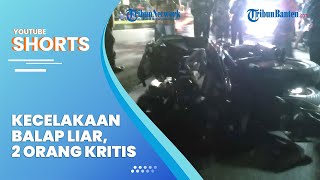 Detik-detik Kecelakaan Beruntun Balapan Liar di Jember, 2 Orang Kritis, Motor Jadi Amukan Massa