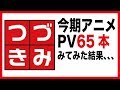 今期アニメのPV65本みてみた結果・・・RABが期待するアニメはこちら！