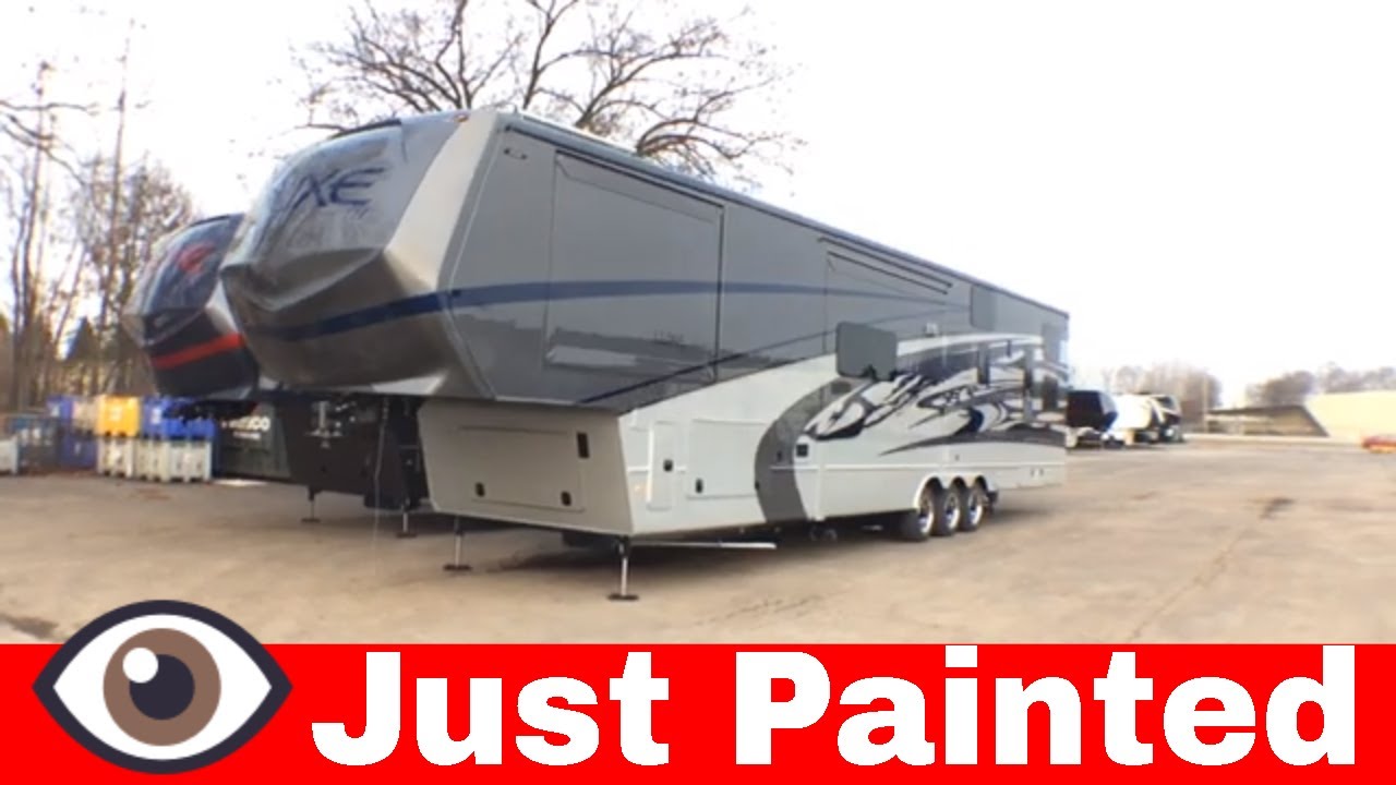 Brand New Paint on 2 Luxury Toy Haulers Luxe luxury Toy Haulers YouTube