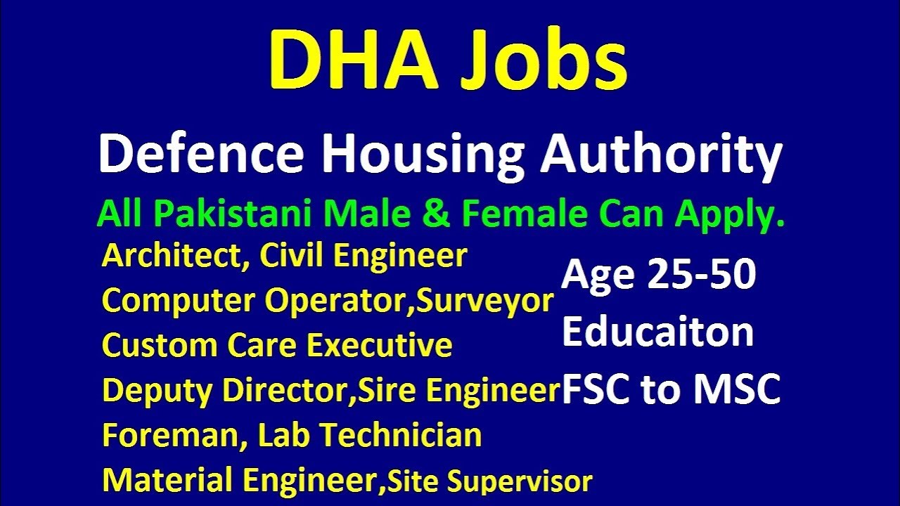 DHA Jobs Defence Housing Authority Jobs 2020 || Sayjobcity