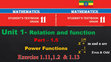New Curriculum Grade 11 mathematics Tutorial unit 1 part 5/power function part 2