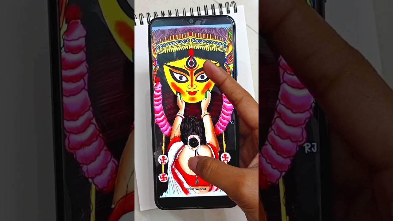 Maa Durga Drawing 🙏🏻❤️ || Durga puja drawing 😍 