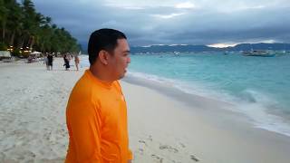 Paul Selibio Vistiing Ocean Breeze Inn, Boracay Island