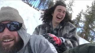 Josiah and Clayton go sledding!