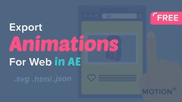How to use BodyMovin to export animations for web To SVG,JSON,HTML After Effects Tutorial -