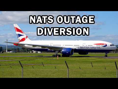 [4K] NATS OUTAGE DIVERSION | British Airways Boeing 777-200ER QUICK Takeoff at Glasgow Airport 2026