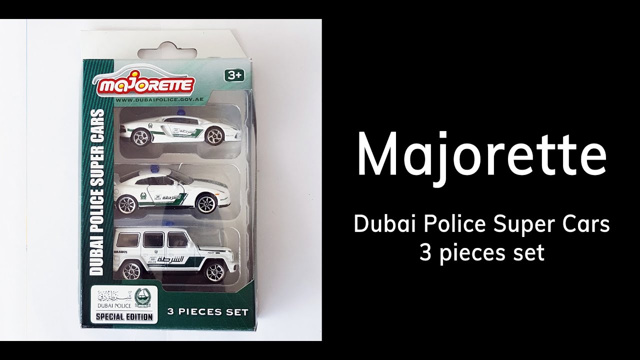 Majorette Dubai Police Super Cars | 3 pieces set | Opening