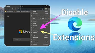how to disable extensions in microsoft edge (work also for chrome & opera) | windows 10 #shorts