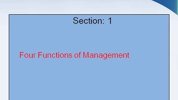 Lecture 1: How Four Functions of Management is growing your Business